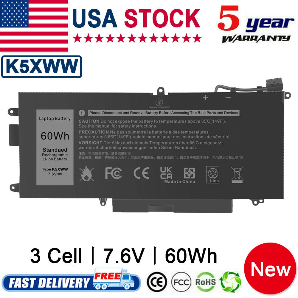 71TG4 K5XWW Laptop Battery For Dell Latitude 5289 7389 7390 2in1 Series 60wh