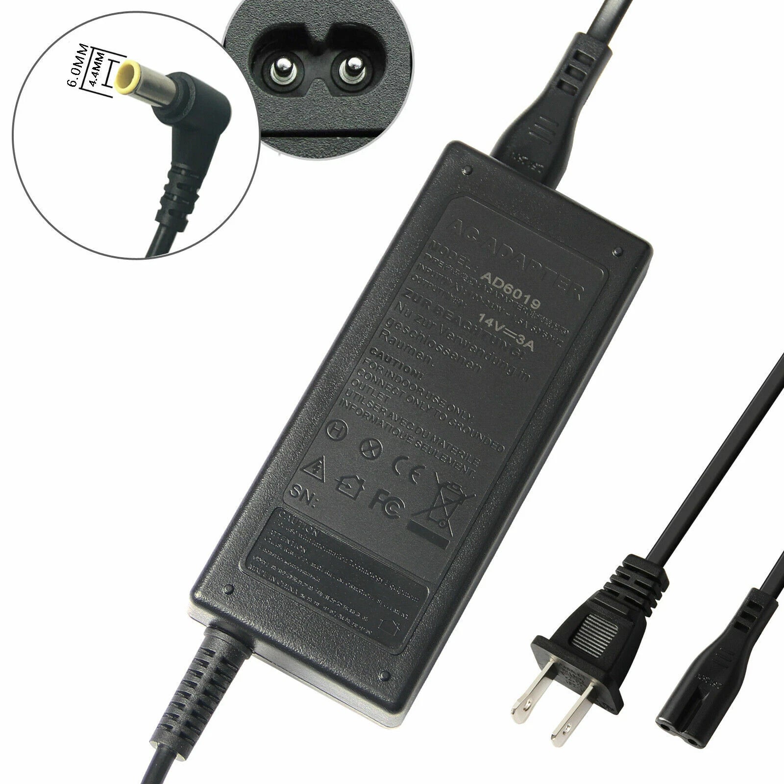 AC Power Supply Adapter 42W 14V 3A For Samsung Monitor TV LCD LED With US Cord