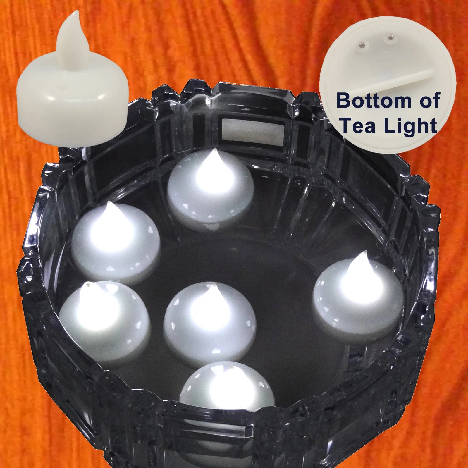 12 Flameless Floating LED tealight Battery operated Candle WHITE tea lights NEW