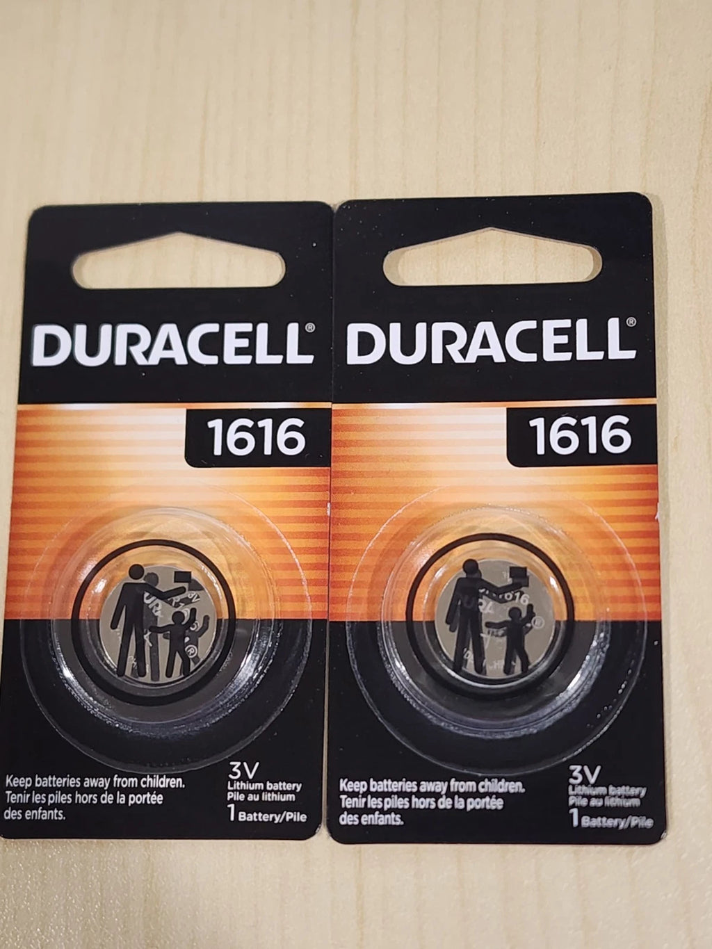 2 pc DURACELL CR1616 3v LITHIUM BATTERY CR 1616 CMOS KEY FOBS Exp 2034