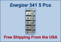 5 Energizer 341 SR714SW V341 627 RW322 GP341 D341 341X 341A E341 S36 39 Battery