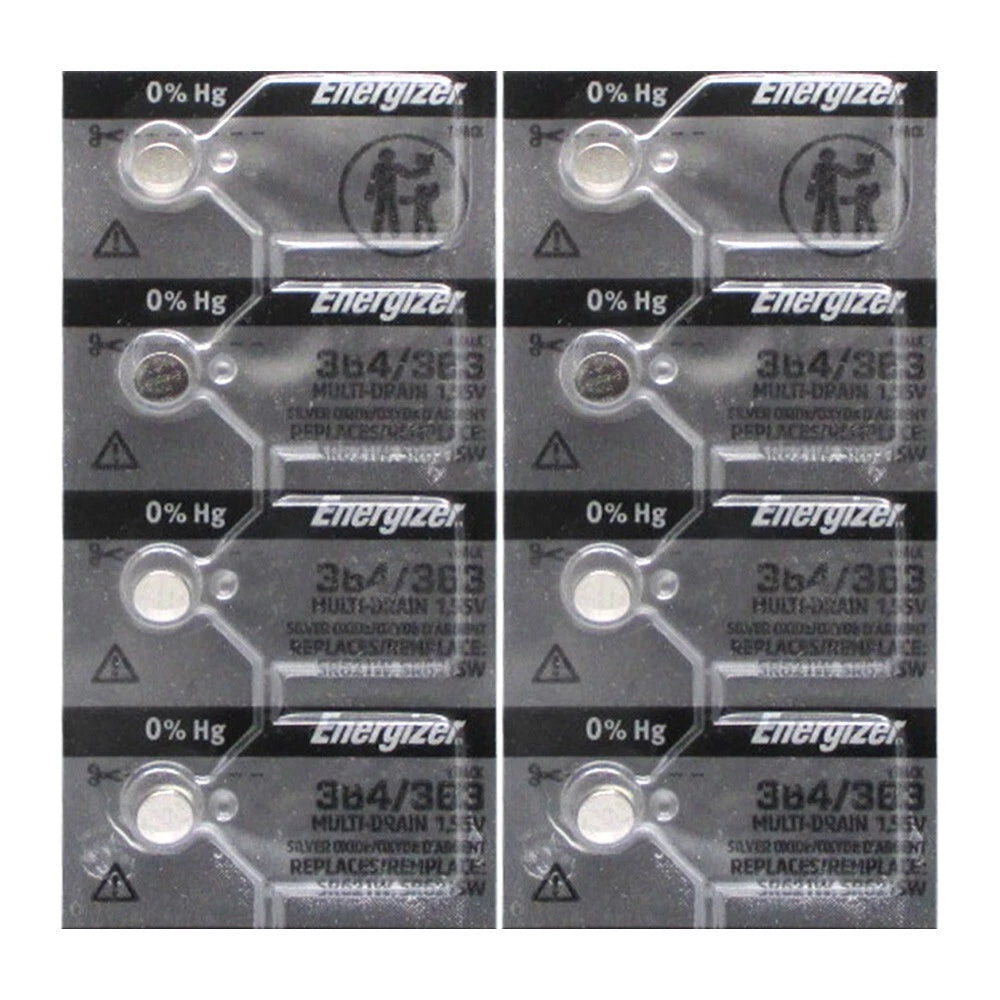 8 Energizer Silver Oxide 364 Battery 364 Watch 0%Hg Batteries