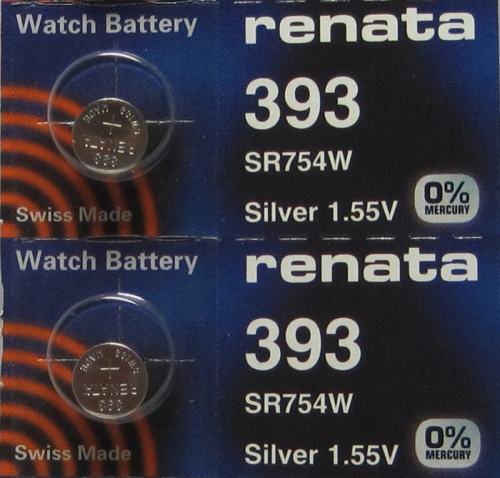 2 Pcs Renata SR754W (SR48W) Coin Cell Silver Oxide Batteries