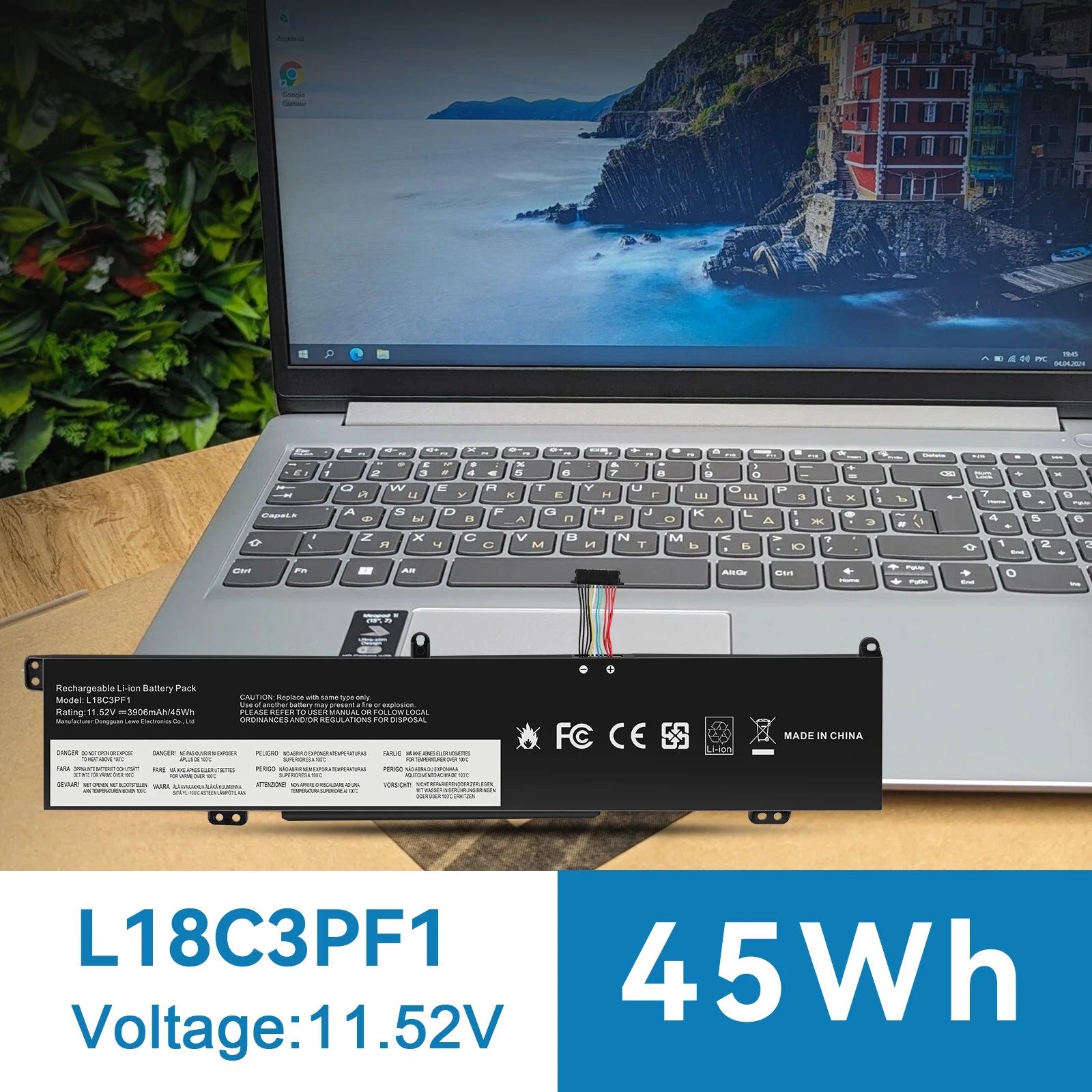 L18C3PF1 L18M3PF1 Laptop Battery For Lenovo ideapad L340-15IRH L340-17IRH 45Wh