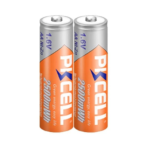 PKCELL AA NiZn 2500mWh Rechargeable Batteries (4 Pack)