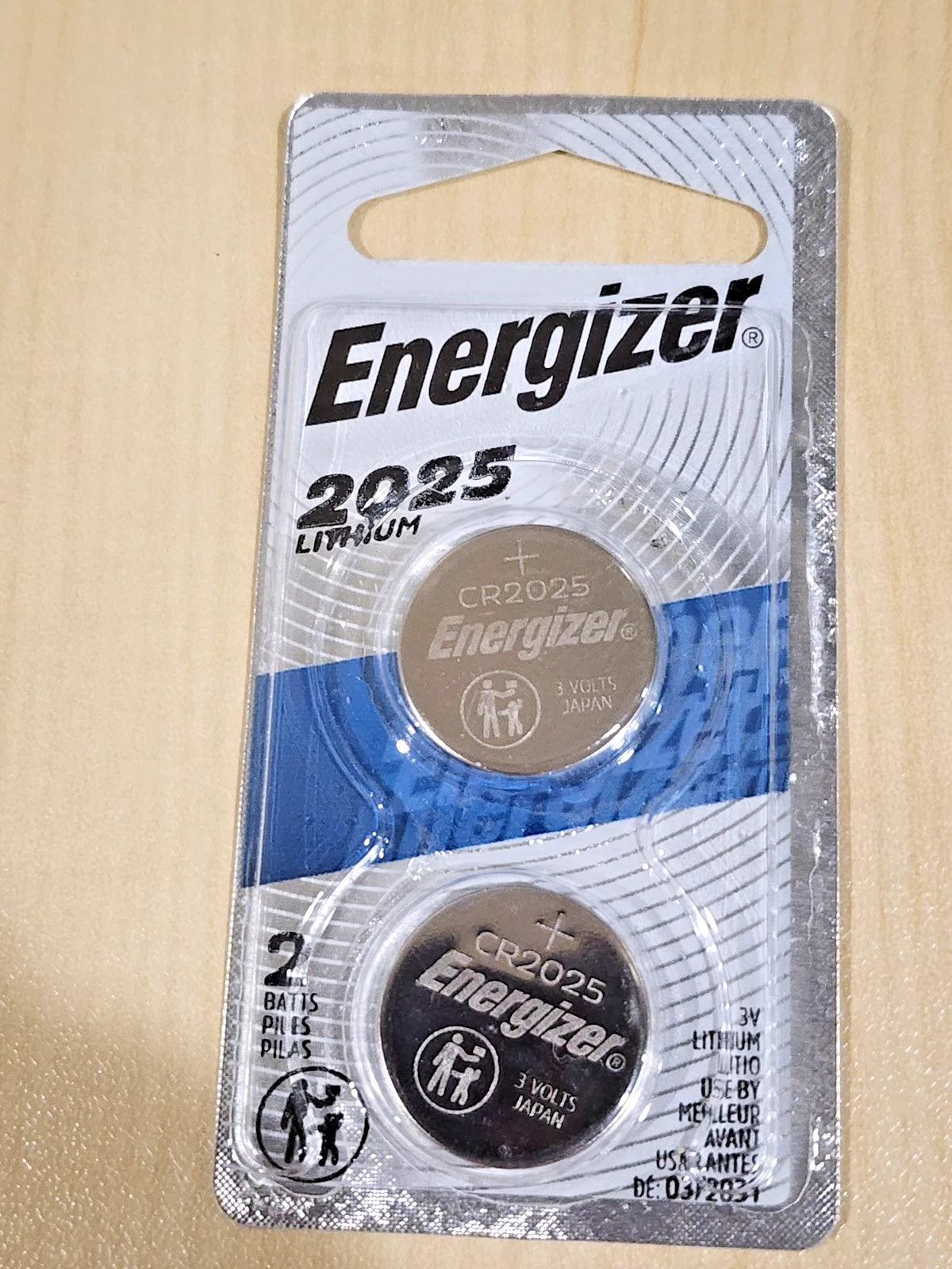 CR2025 TWIN PACK GENUINE ENERGIZER lithium 3v battery 2 piece EXP. 03/2031