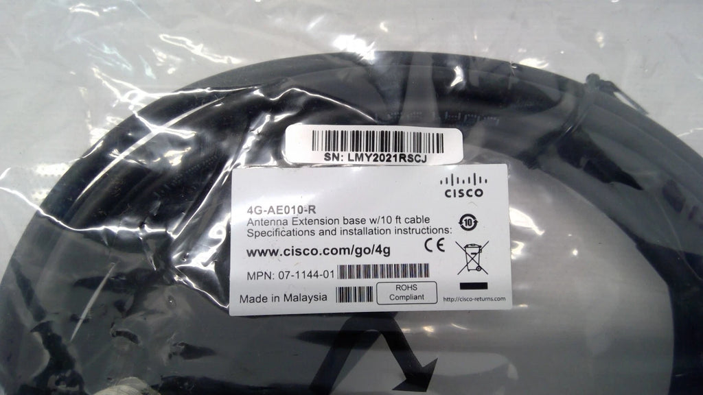Cisco 4G-AE010-R Antenna Extension Base W/ 10Ft Cable 07-1144-01