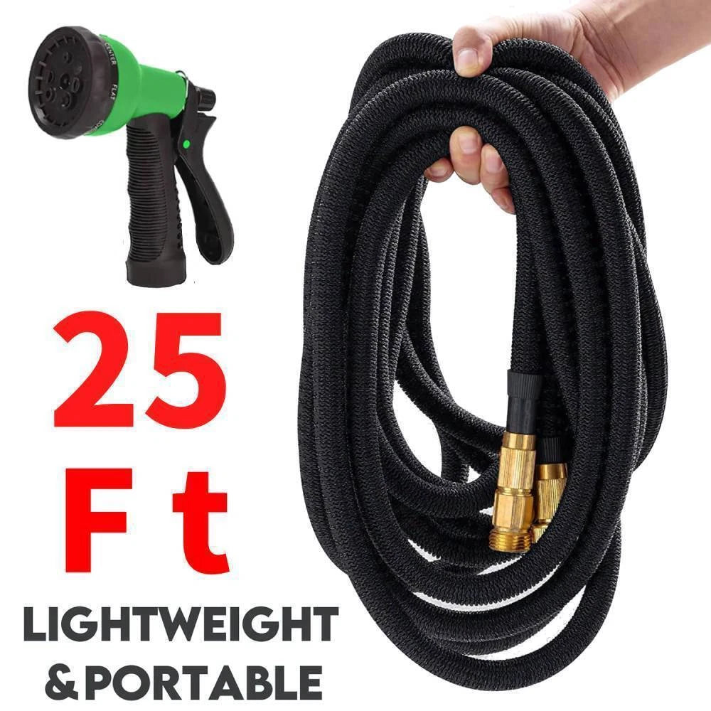 5 Times Stronger Deluxe Expandable Flexible Garden Hose Water Hose 75 100 125FT