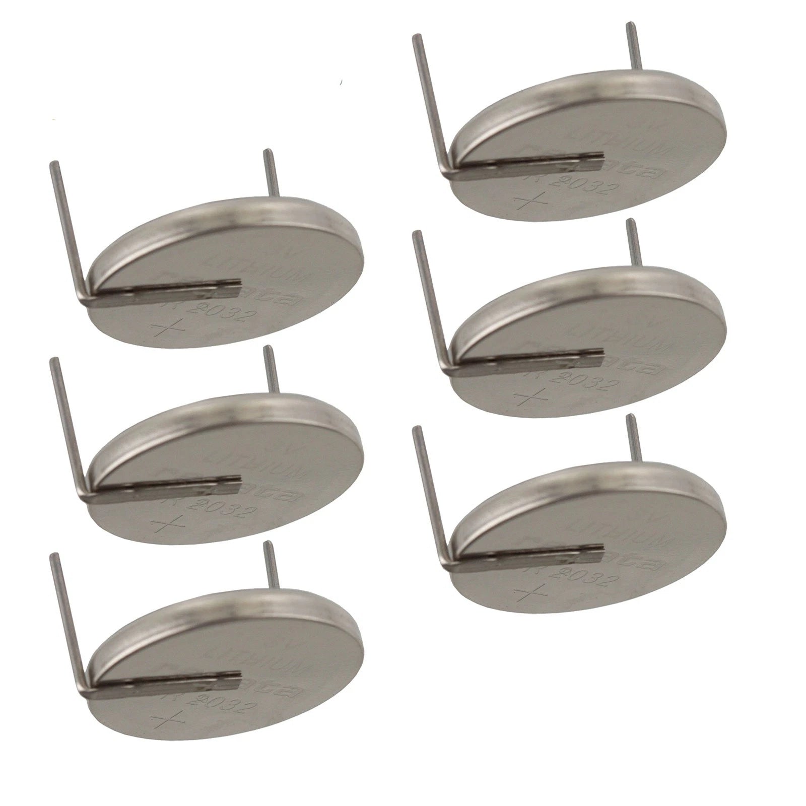6x CR2032AH-MFR 3V Lithium Coin Battery HORZ 2-PIN for CMOS Memory RTC