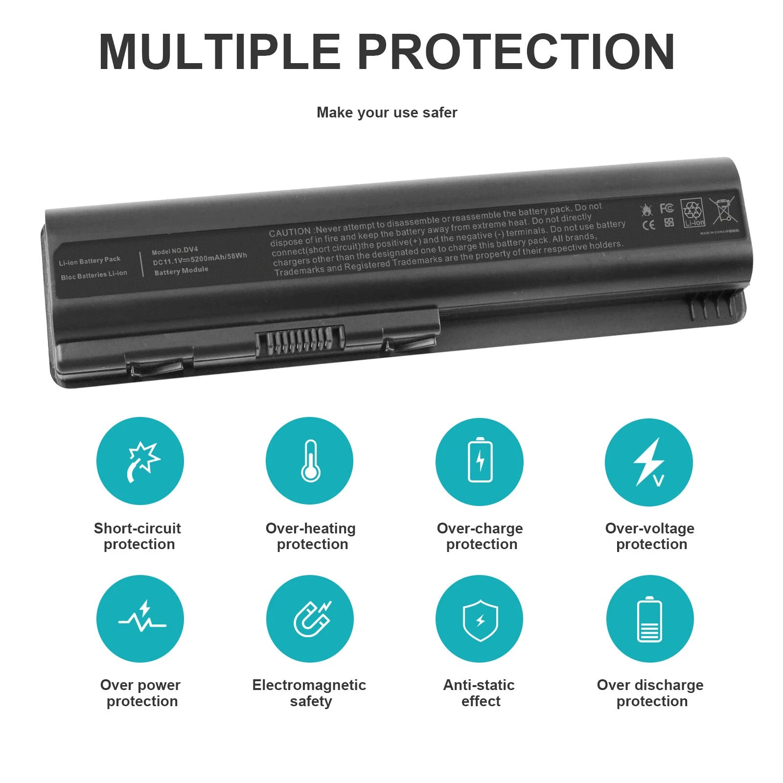 6Cell Notebook Battery for HP/Compaq 484170-001 485041-002 ev06 ev12 hstnn-c51cx