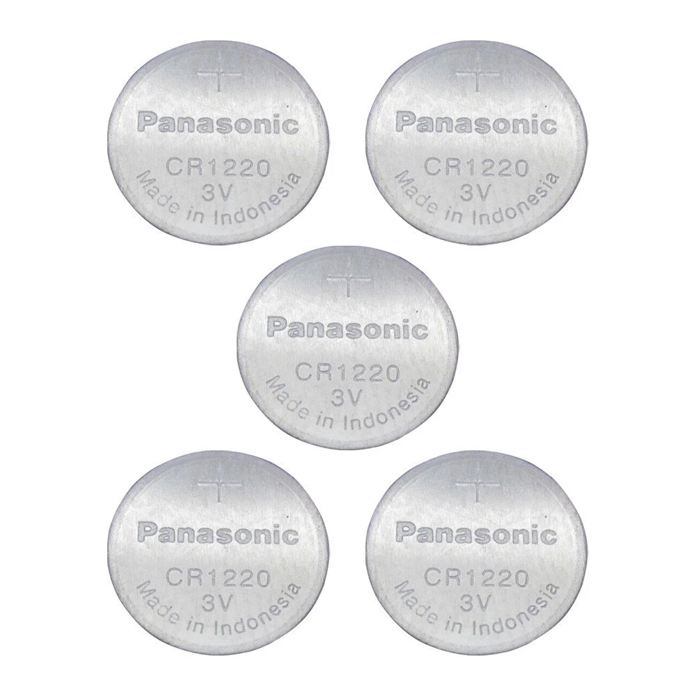 5 NEW CR1220 Panasonic Lithium Button Cell Watch Battery ECR1220 USA SELLER