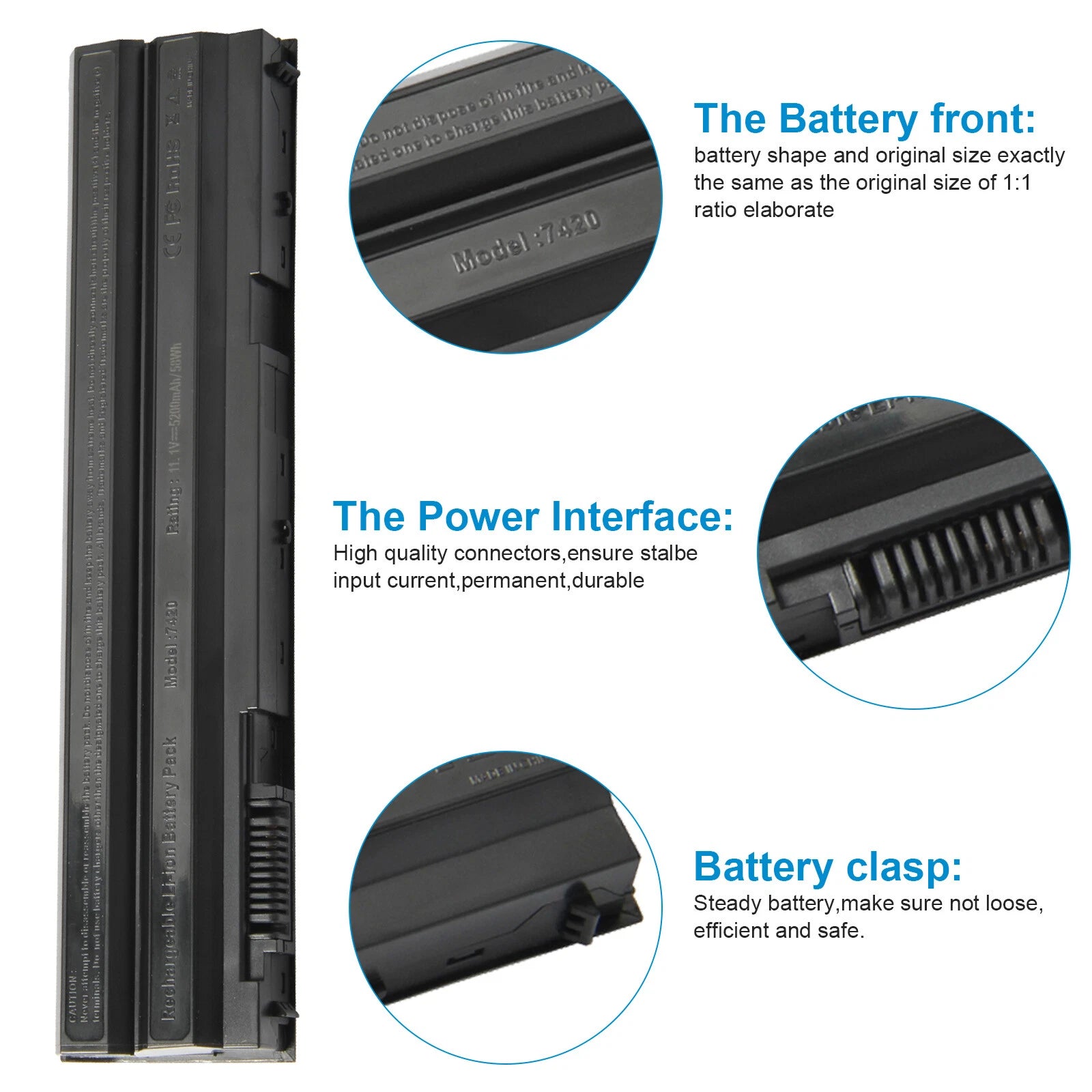 ?E6420 Battery For Dell Latitude E6430 E6440 E5430 E5520 E5530 E6520 E6540 T54FJ