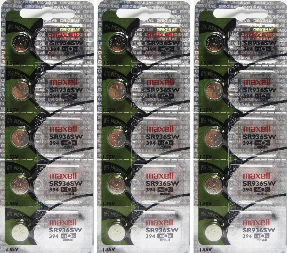 15 Maxell 394 Batteries