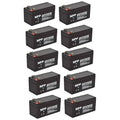10PC NPPower NP12-1.2Ah 12V VRLA Battery -Rechargeable Battery