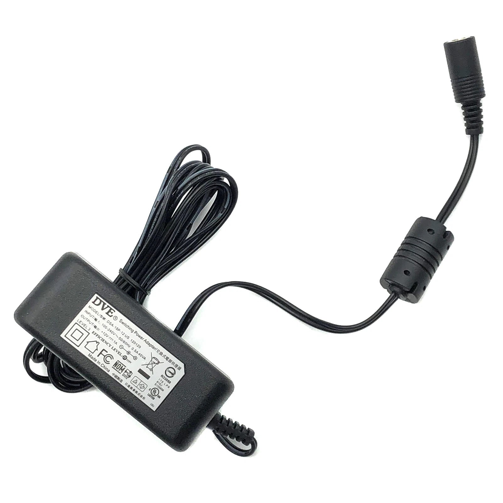 NEW Genuine DVE Power Adapter For ITE Hon Kwang 12V 1A Female Tip HK-C112-A12