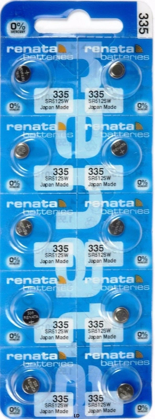 335 RENATA SR512SW SR512 (2 piece) Watch Battery Free Shipping Authorized Seller