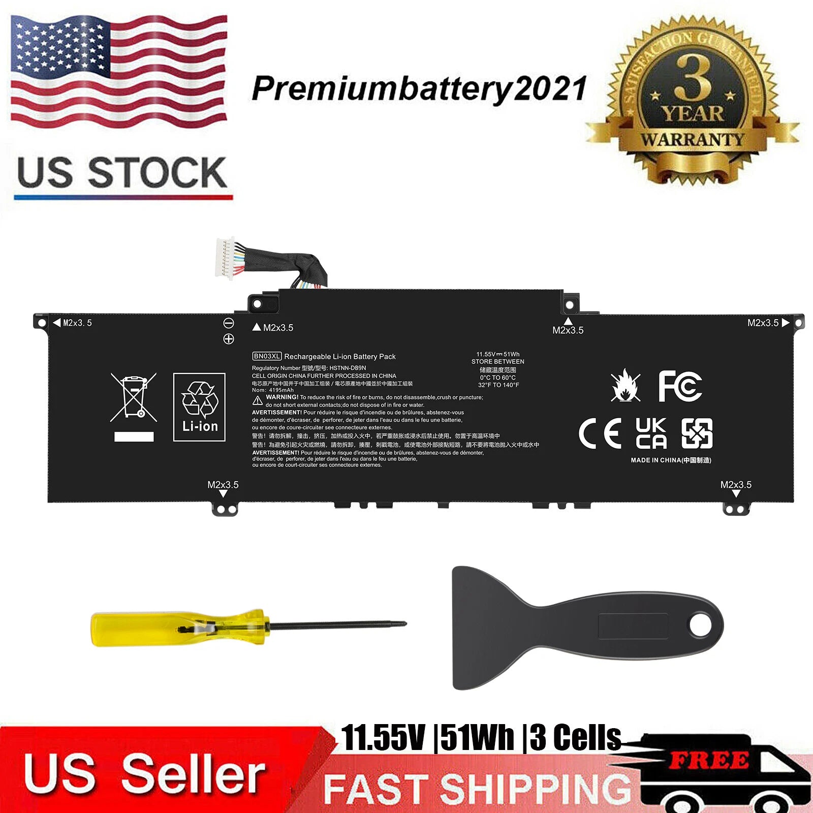 For HP BN03XL Envy x360 15m-ee013dx HSTNN-OB1O L76965-AC1 L77034-005 Battery US