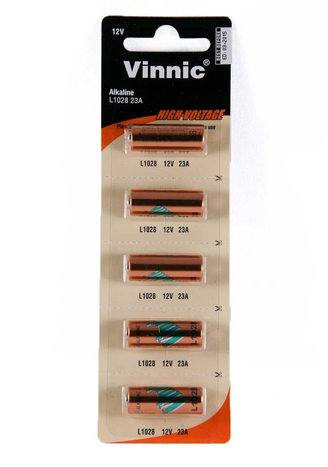 Vinnic 23A L1028 A23 Alkaline Batteries 5 Pk