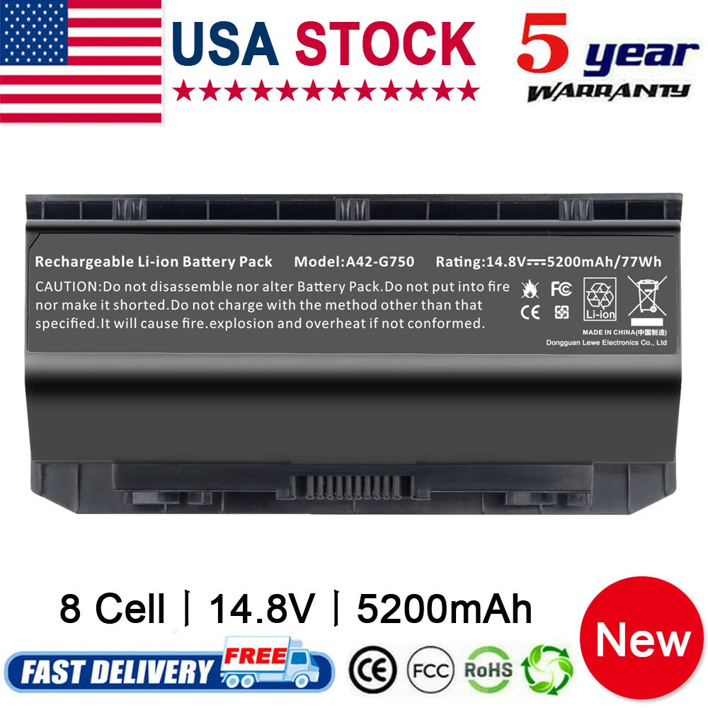 A42-G750 Battery for ASUS ROG G750 G750J G750JM G750JW G750JX 0B110-00200000M