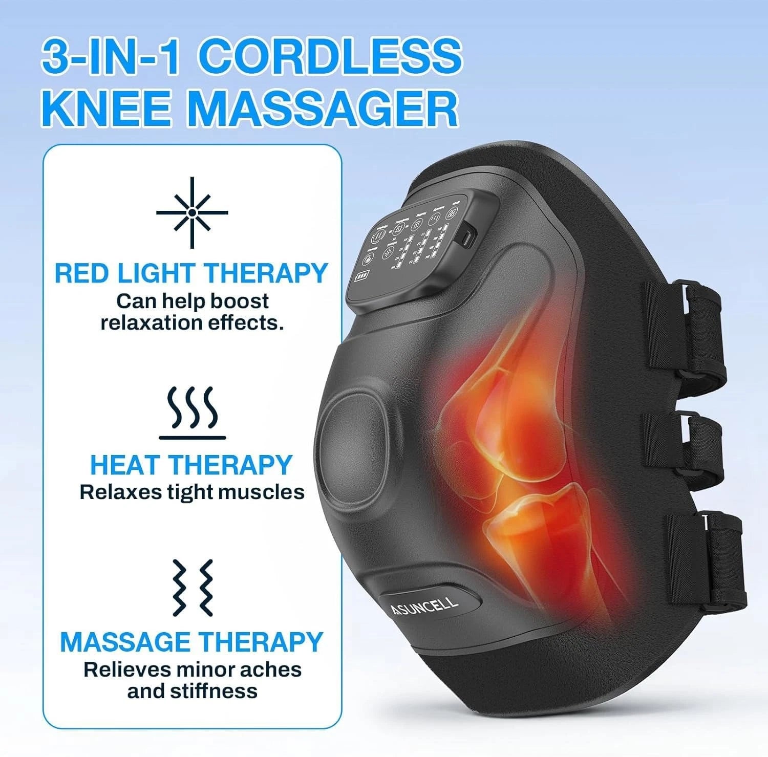 Heater and Leg Circulation Relaxation Massager Foot Compression for Knee Ankle