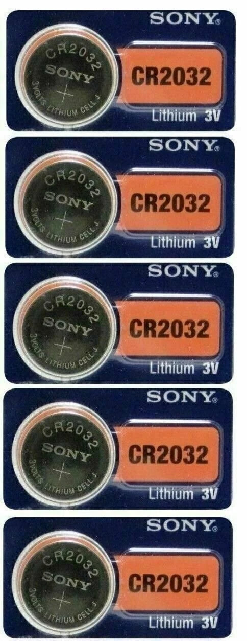 5 Pieces Fresh SONY CR2032 DL2032 ECR2032 CMOS Lithium 3V Watch Battery Exp 2029
