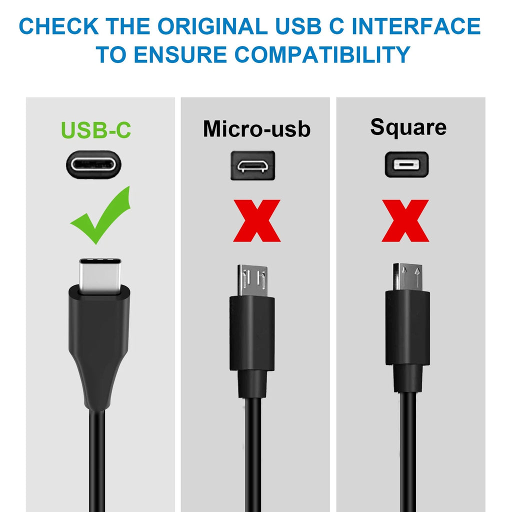 65W Power Laptop Charger USB C Type C for HP Chromebook Lenovo/Acer/Asus/Samsung