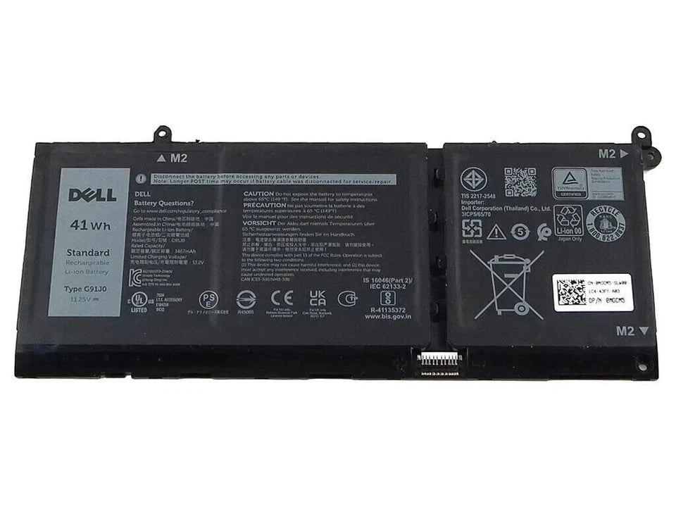Genuine G91J0 Battery For Dell Latitude 3520 3420 3320 3330 Inspiron 3510 3511