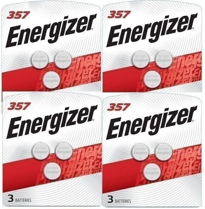 Energizer 357/303 Silver Oxide Coin Cell Batteries SR44SW 5 Pack USA SELLER