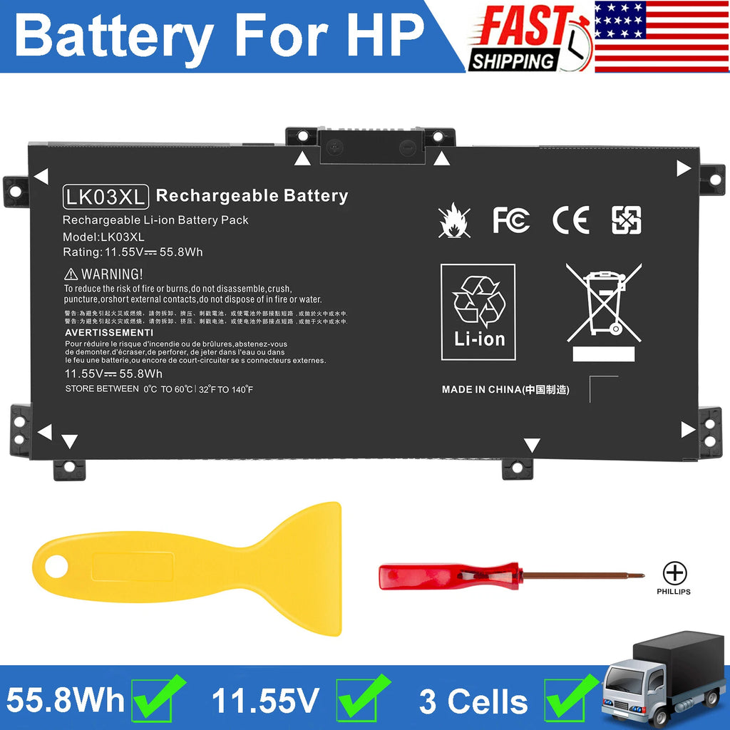 LK03XL Battery For HP Envy X360 15-BQ 15-CN 15-CR 17-AE 17-CE L09281-855 Laptop