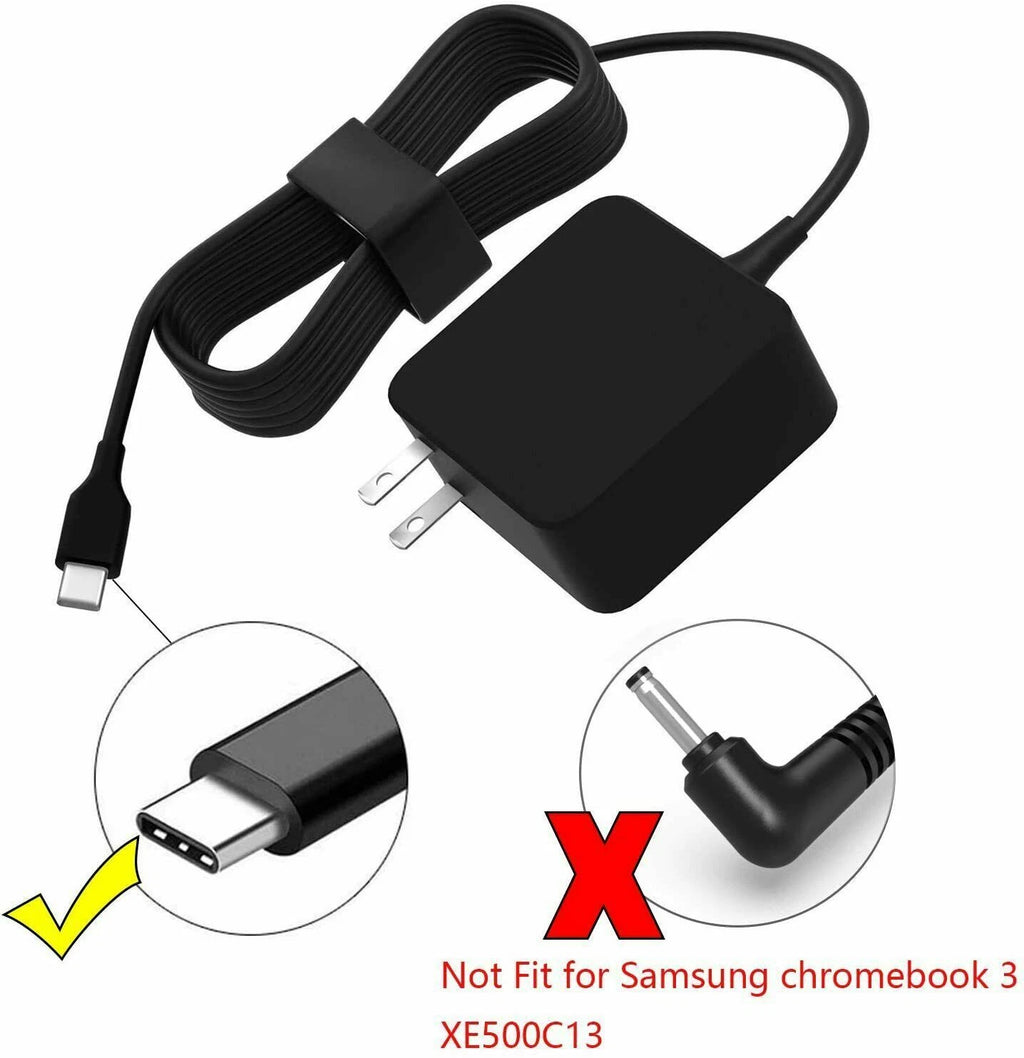 For Samsung Chromebook 4 Plus W16-030N1A PA-1300-87 Laptop Charger Power Adapter