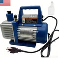 4CFM Rotary Vane Deep Vacuum Pump 1/3HP AC Air Tool R12 R134 HVAC Refrigerant