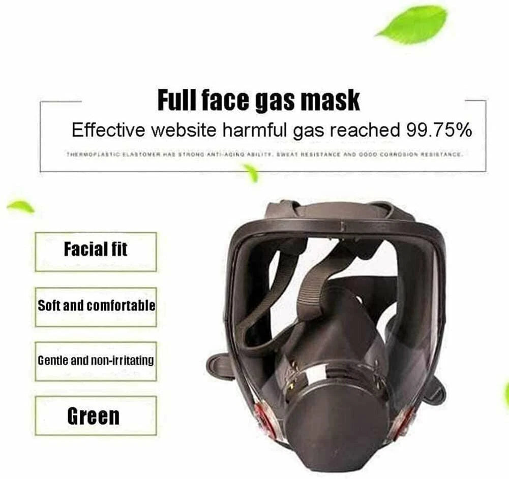 15 in 1 Full Face Gas Mask Reusable Respirator For Chemical Spray Painting 6800