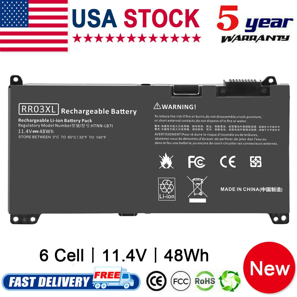 REPLACEMENT RR03XL BATTERY FOR HP PROBOOK 430 440 450 470 G5 48WHR 851610-855
