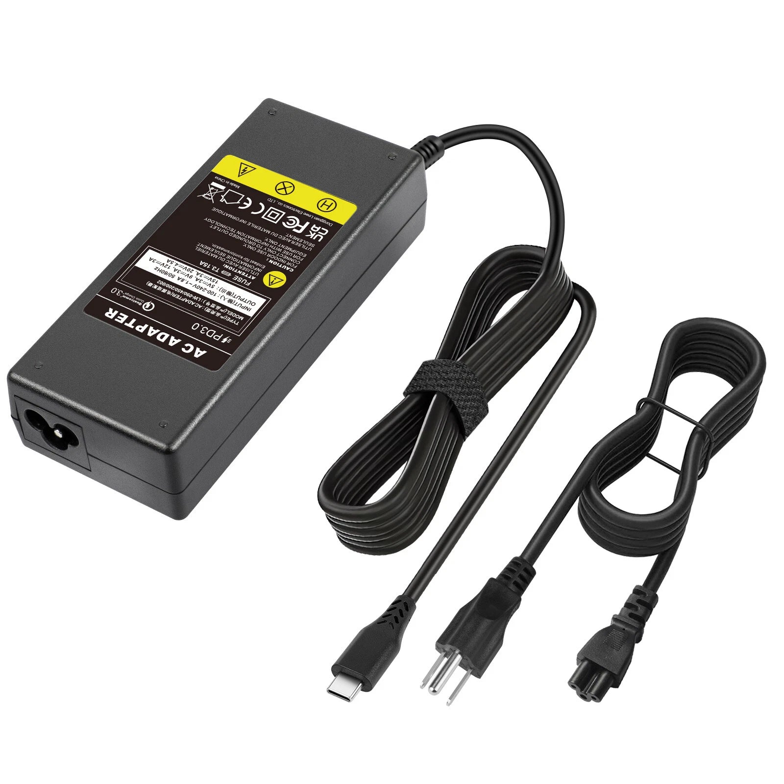 Laptop Charger 90W watt USB Type C(USB-C) AC Power Adapter for Dell XPS 12 13