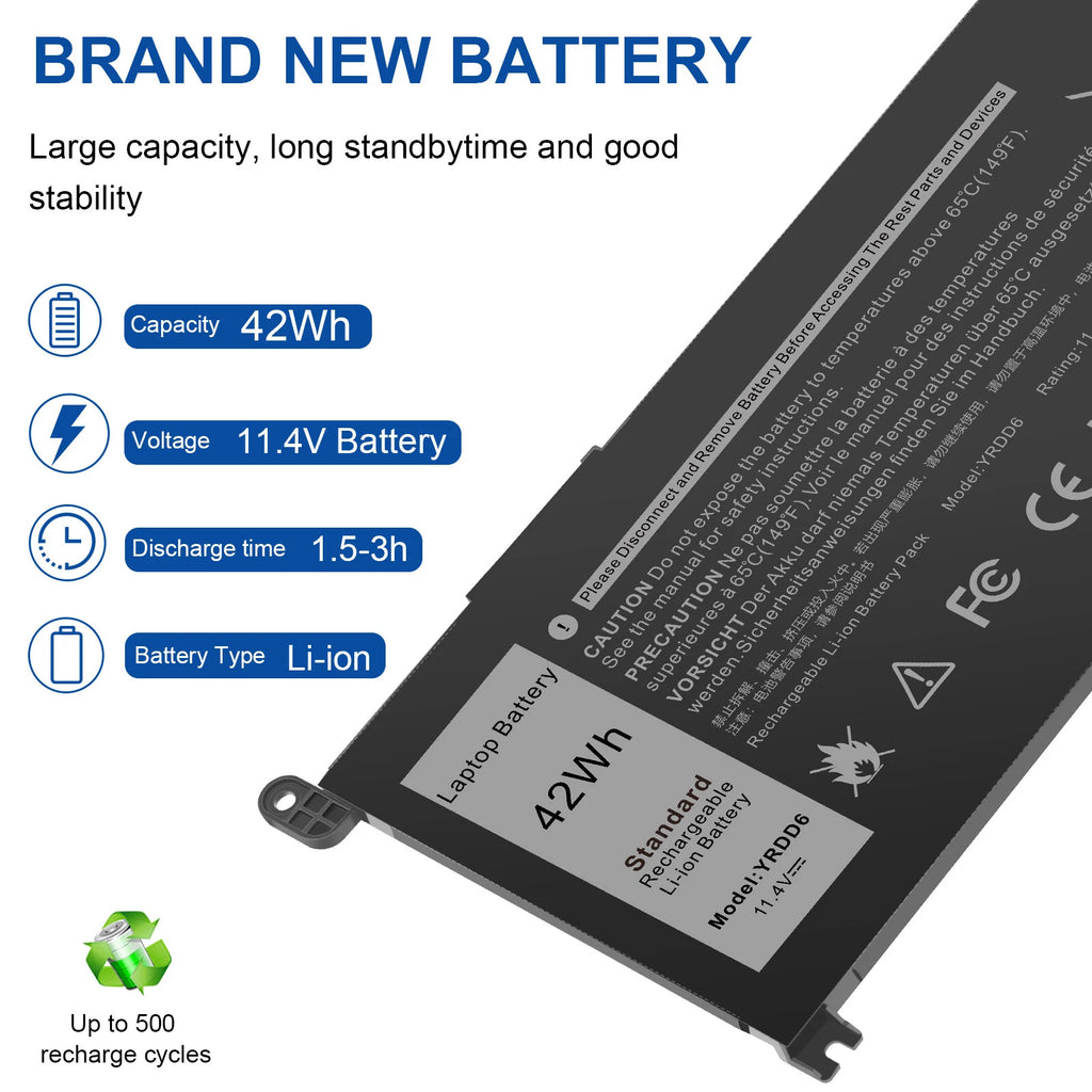 LOT 20x YRDD6 0YRDD6 Battery For Dell Inspiron 14 3493 3582 5482 5491 2-in-1