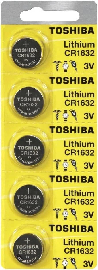 10 x New Original Toshiba CR1632 3V Lithium Coin Cell Battery (10 Batteries)