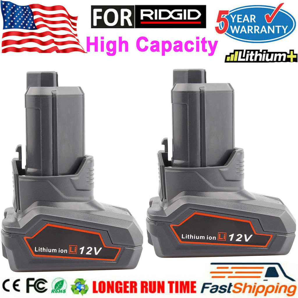 6.0Ah 12V Battery For Ridgid L1240 AC82048 R82048 R86048 130446007 130446011 USA