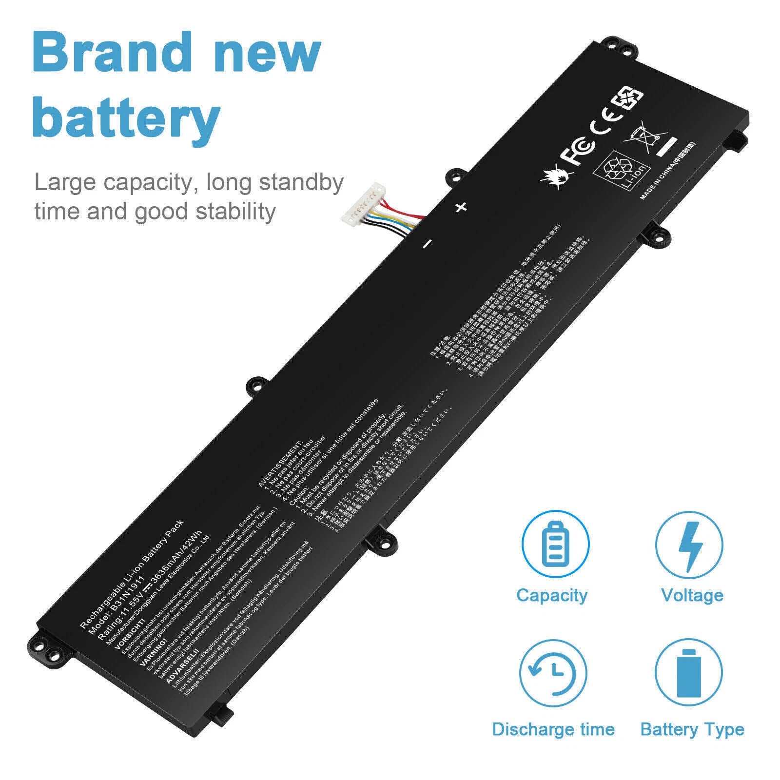 B31N1911 C31N1911 Battery For ASUS VivoBook Flip TM420IA TP470EA TP470EZ X421DA