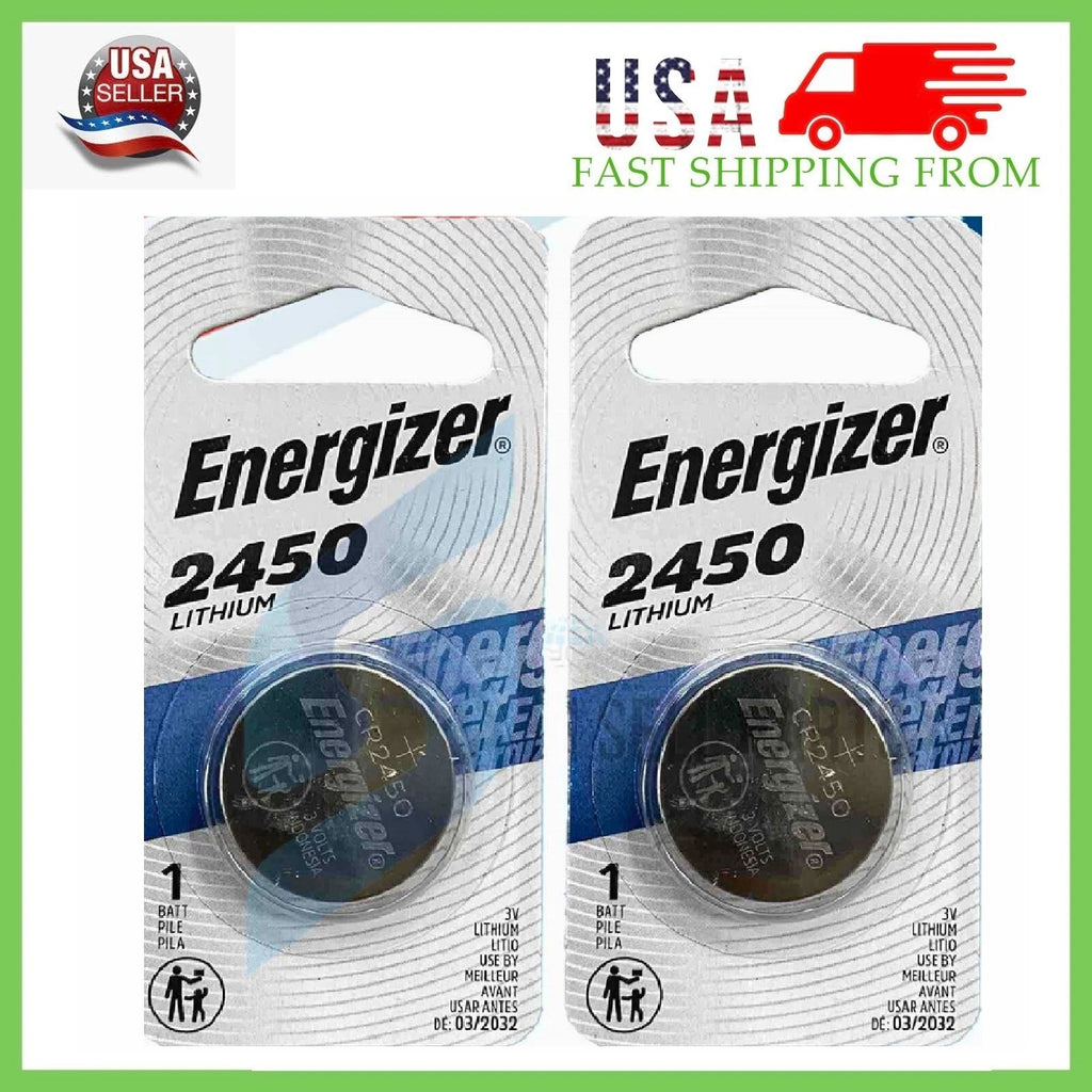2 Pack New Fresh Energizer ECR2450 CR2450 BR2450 Lithium 3V Battery Exp 03/2032