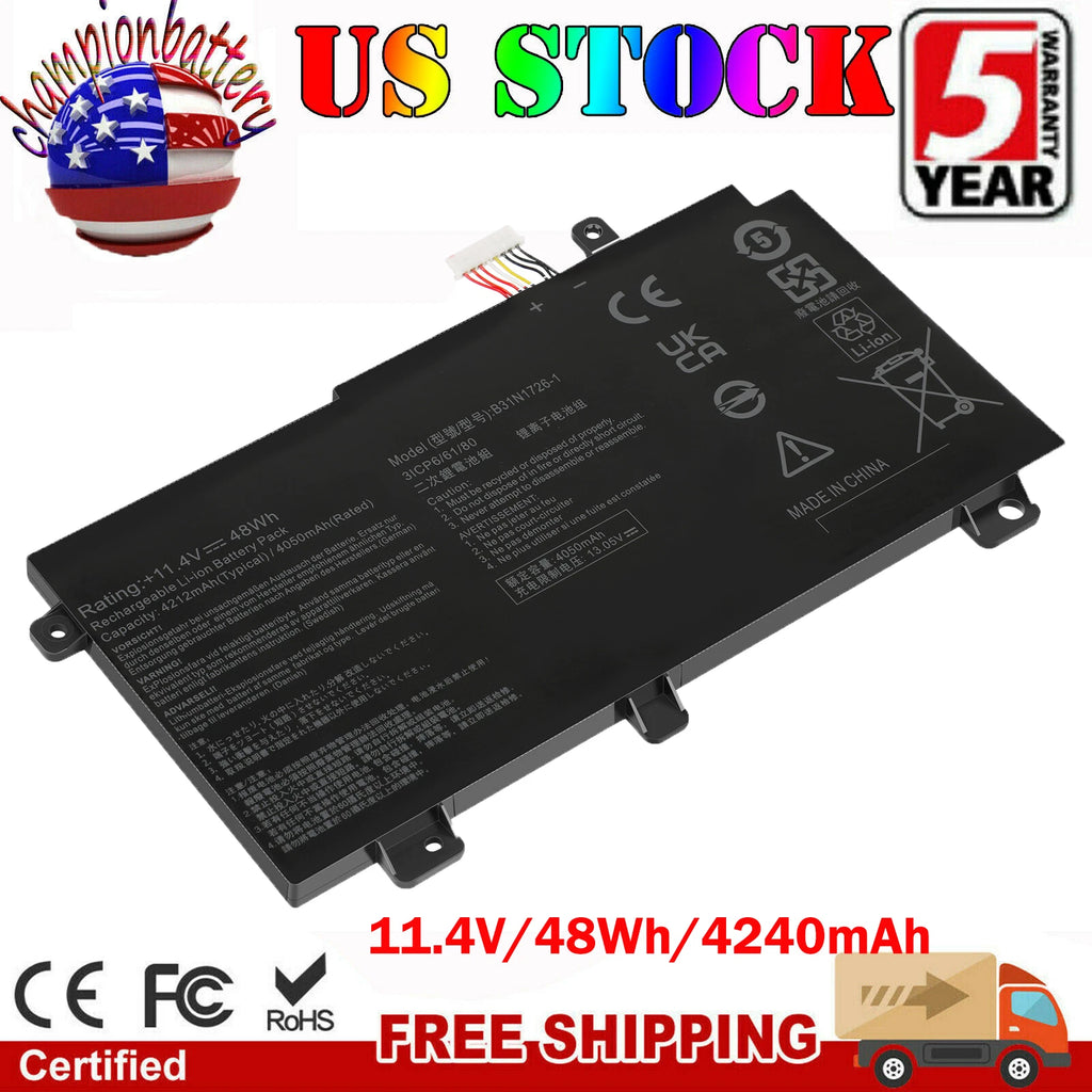 B31N1726 BATTERY for ASUS TUF GAMING FX505DT FX505DV FX505DU FX505DY FX505GT
