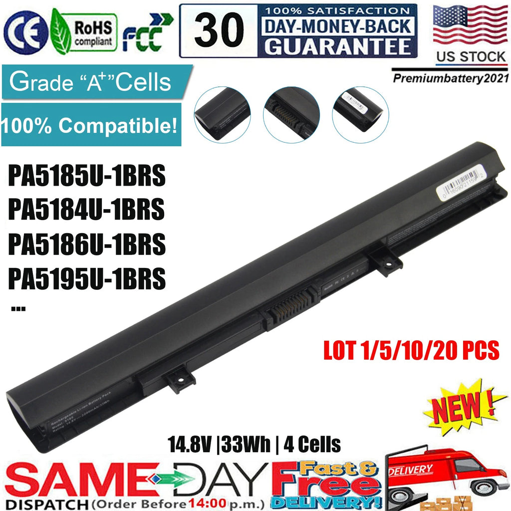 ?LOT PA5185U-1BRS Laptop Battery ForToshiba PA5186U-1BRS PA5184U-1BRS C55 C55D