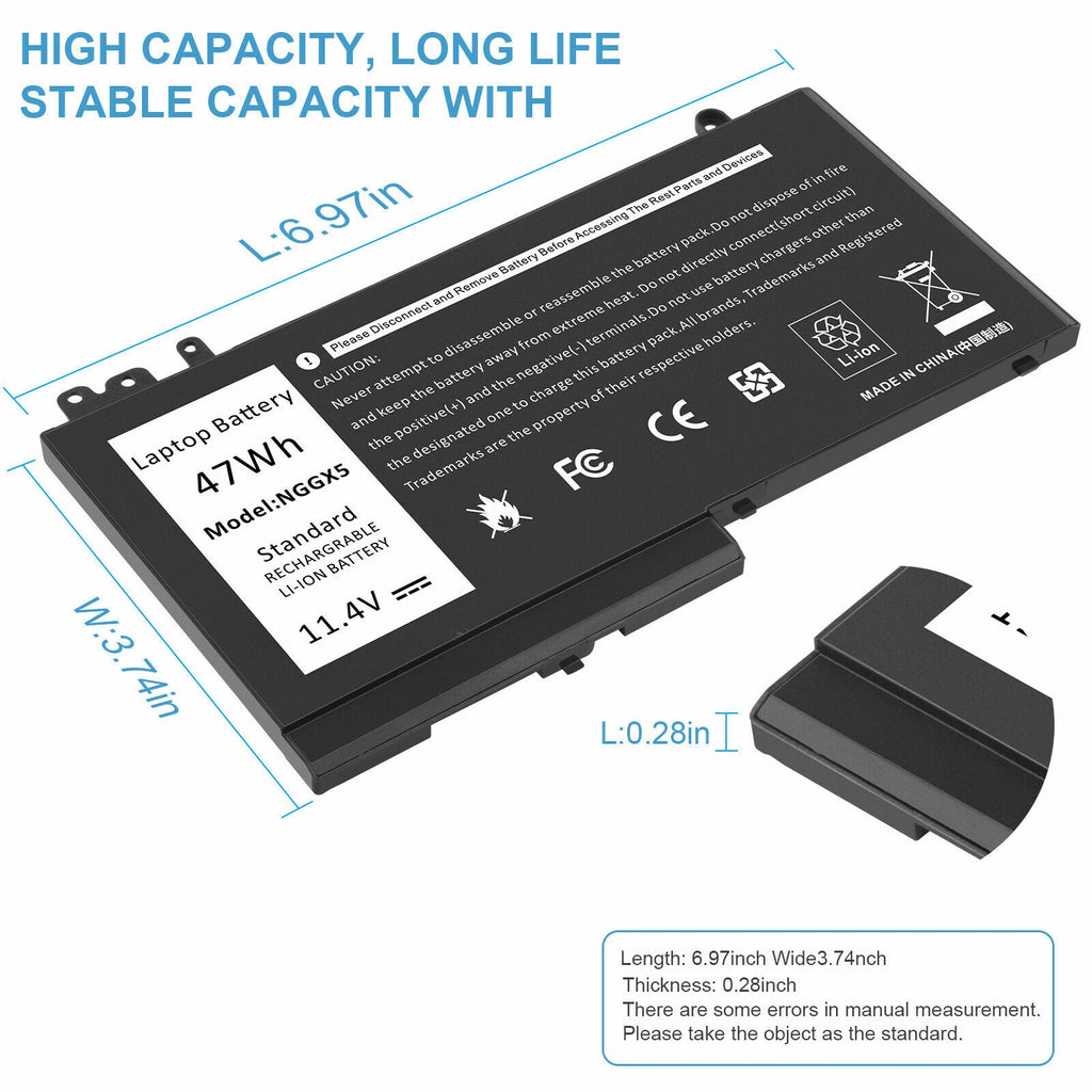 NGGX5 Battery For Dell Latitude E5270 E5470 E5570 Precision M3510 JY8DF Notebook