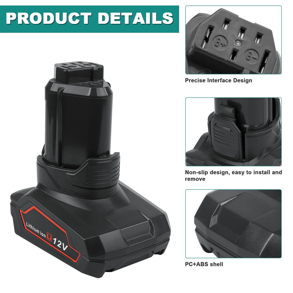 6000mAh For RIDGID 12V Lithium Battery R82059 AC82048 R82048 High Capacity Tool