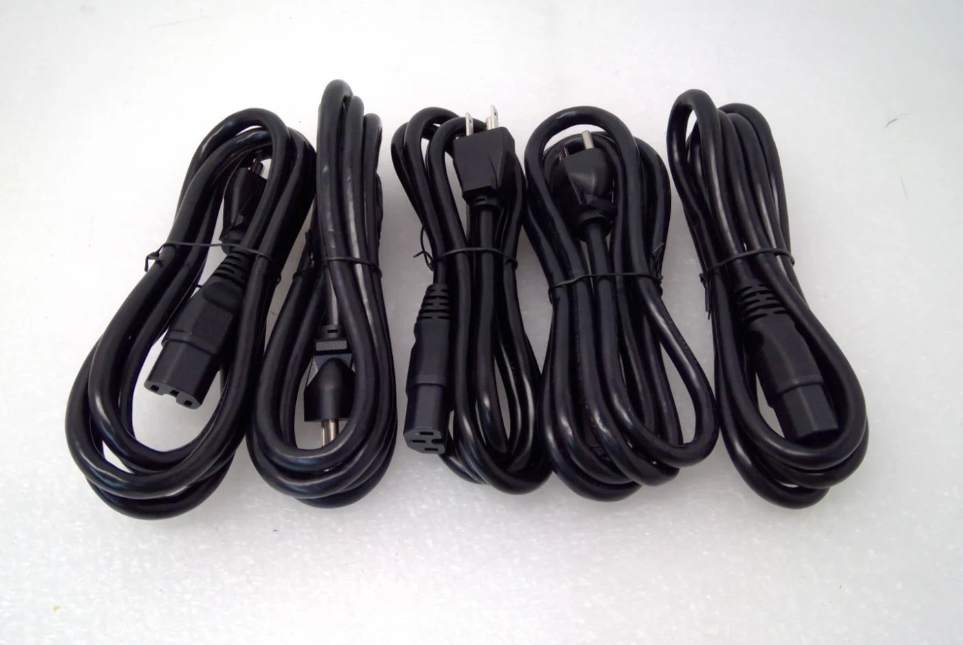 Lot of 5 Longwell 16AWG 13A Heavy Duty Power Cord NEMA 5-15P to IEC C13 LS-15