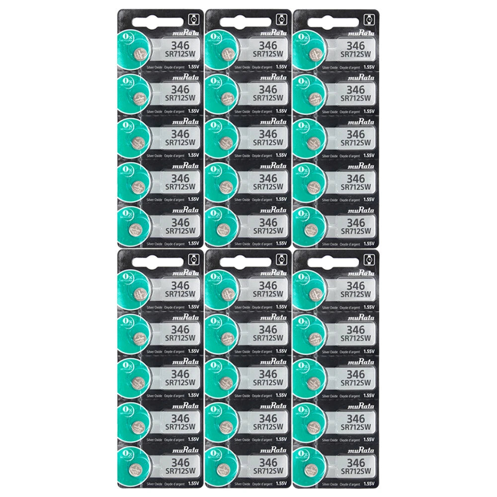 30 Pieces SR712SW/346 Button Cell Silver Oxide Battery