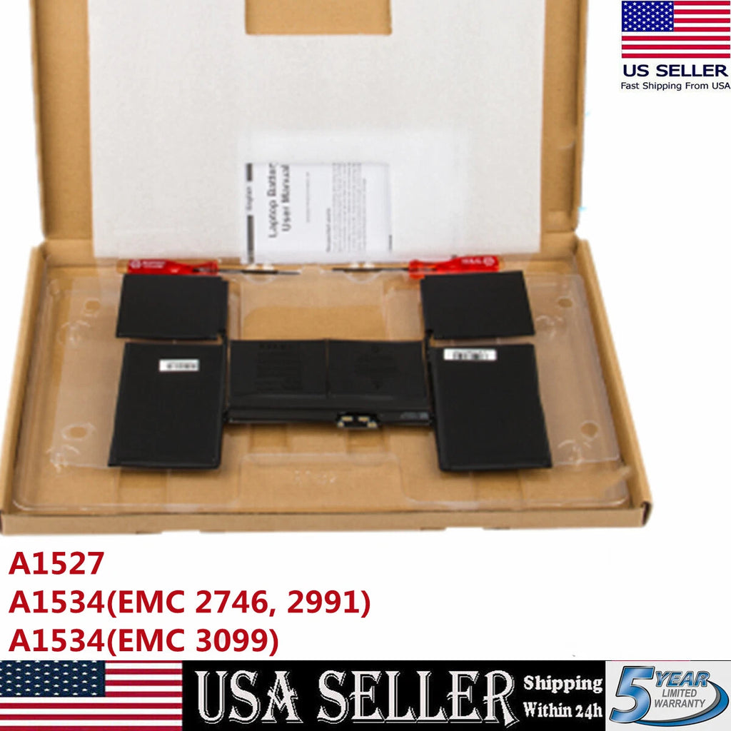 A1527 A1534 Battery for MacBook 12 inch A1705 Early 2015 2016 Mid 2017 EMC 2746