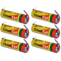 6x OmniCel ER14505HD 3.6V Sz AA Lithium Battery Tabs Sensors Detectors