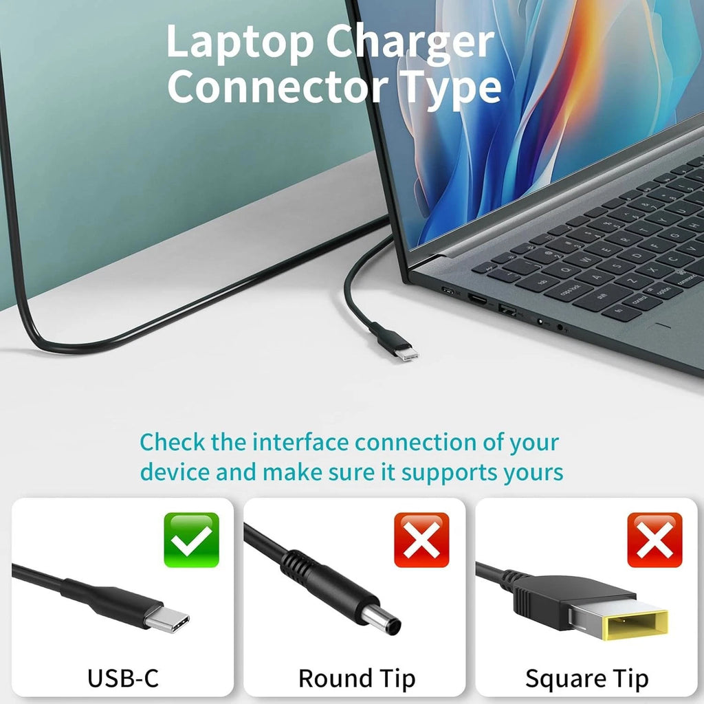 ThinkPad USB-C Charger for Lenovo Chromebook 65w Power Cord Type C Computer