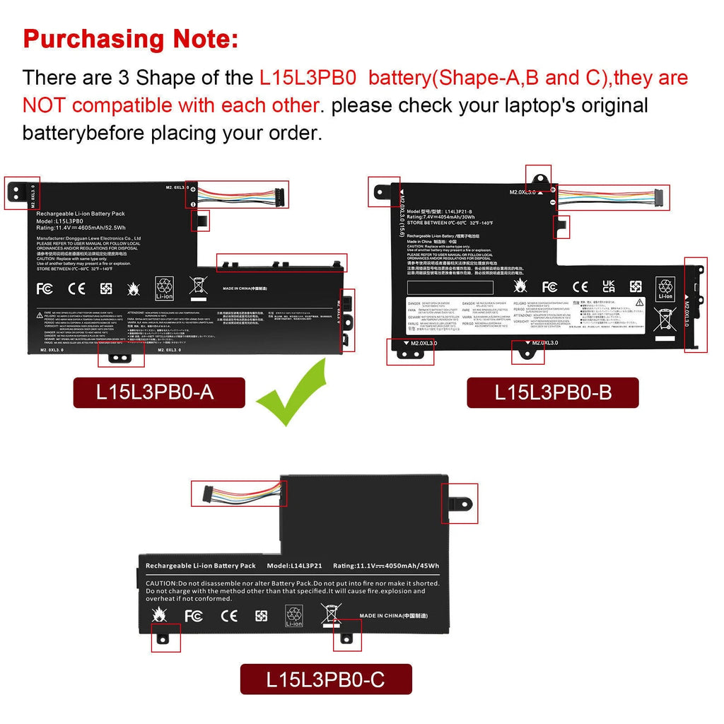?L15L3PB0 L15M3PB0 Battery For Lenovo ldeaPad 320S-14IKB Flex 5 1470 1570 Series