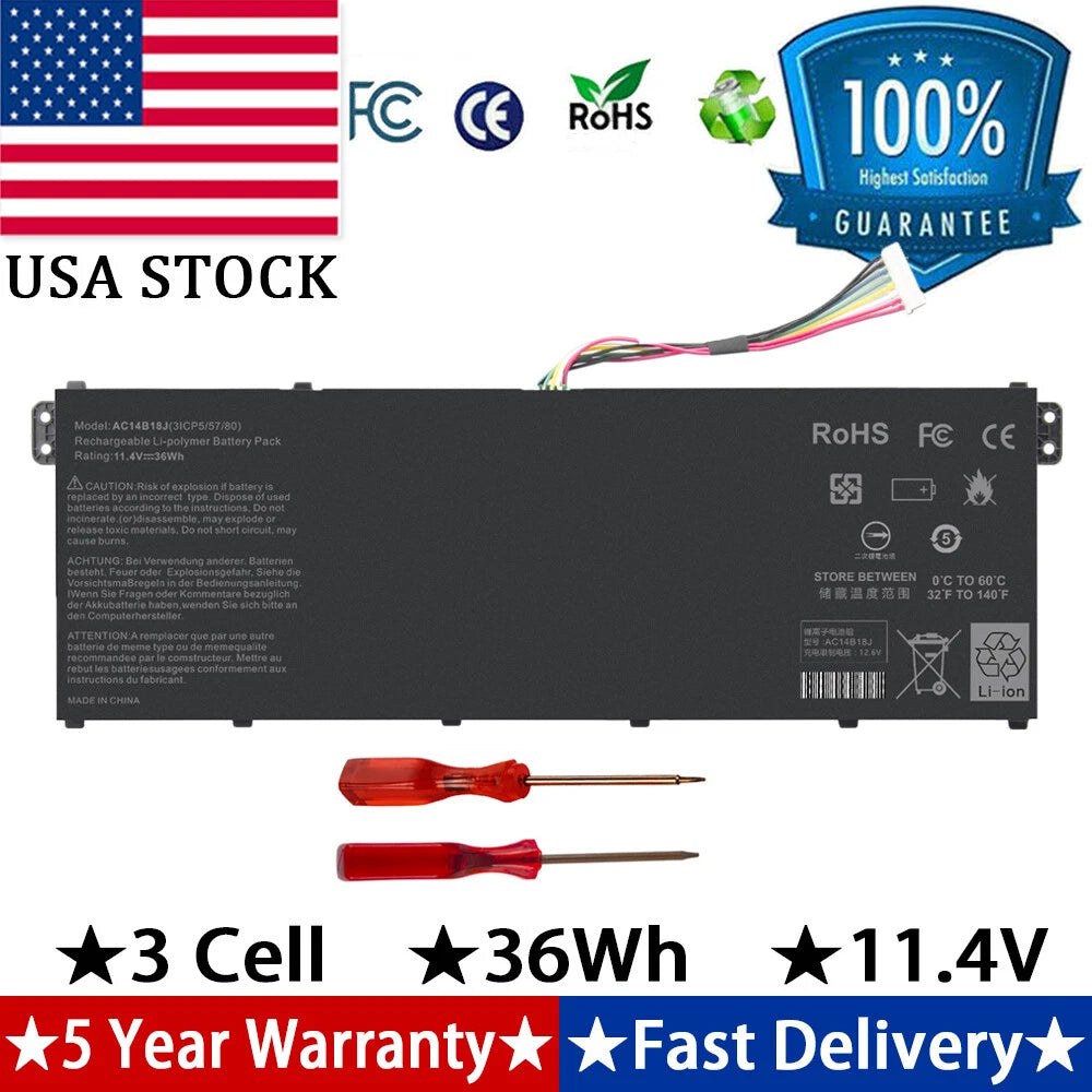 AC14B18J Battery For Acer Aspire E3-111 E3-112 E3-112M ES1-511 ES1-512 V3-111 US